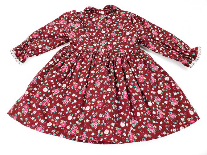 Hand Smocked Long Sleeve Floral Girl's Dress and Bloomers Set-Children's Clothing Store Dress & Bloomers Set Alfa Baby Boutique