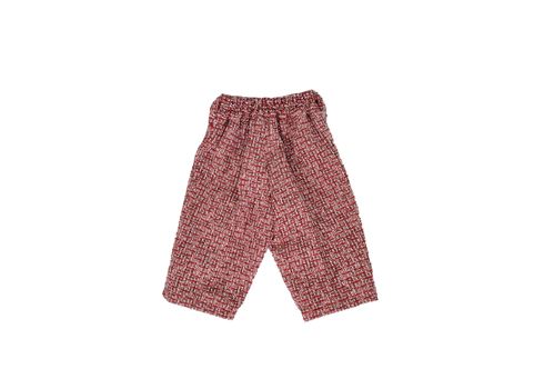 Long Sleeve White Cotton Shirt & Red Tweed Wool Trousers Set-Boy's Clothing-Boy's Clothing Store Shirt & Pants Set Alfa Baby Boutique