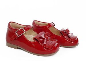 Open image in slideshow, Venus Red Patent Kilted Mary Janes Shoes-Toddler Girl Shoes Girls Shoes Alfa Baby Boutique 5 Red Female-Right Side View
