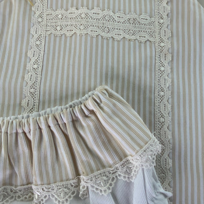 The Sweet Vanilla — Ivory A-Line Dress & Bloomers Set