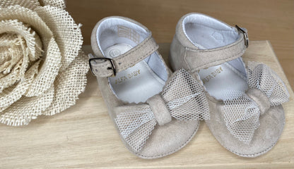 The Dune — Beige Suede Mary Jane Bootie