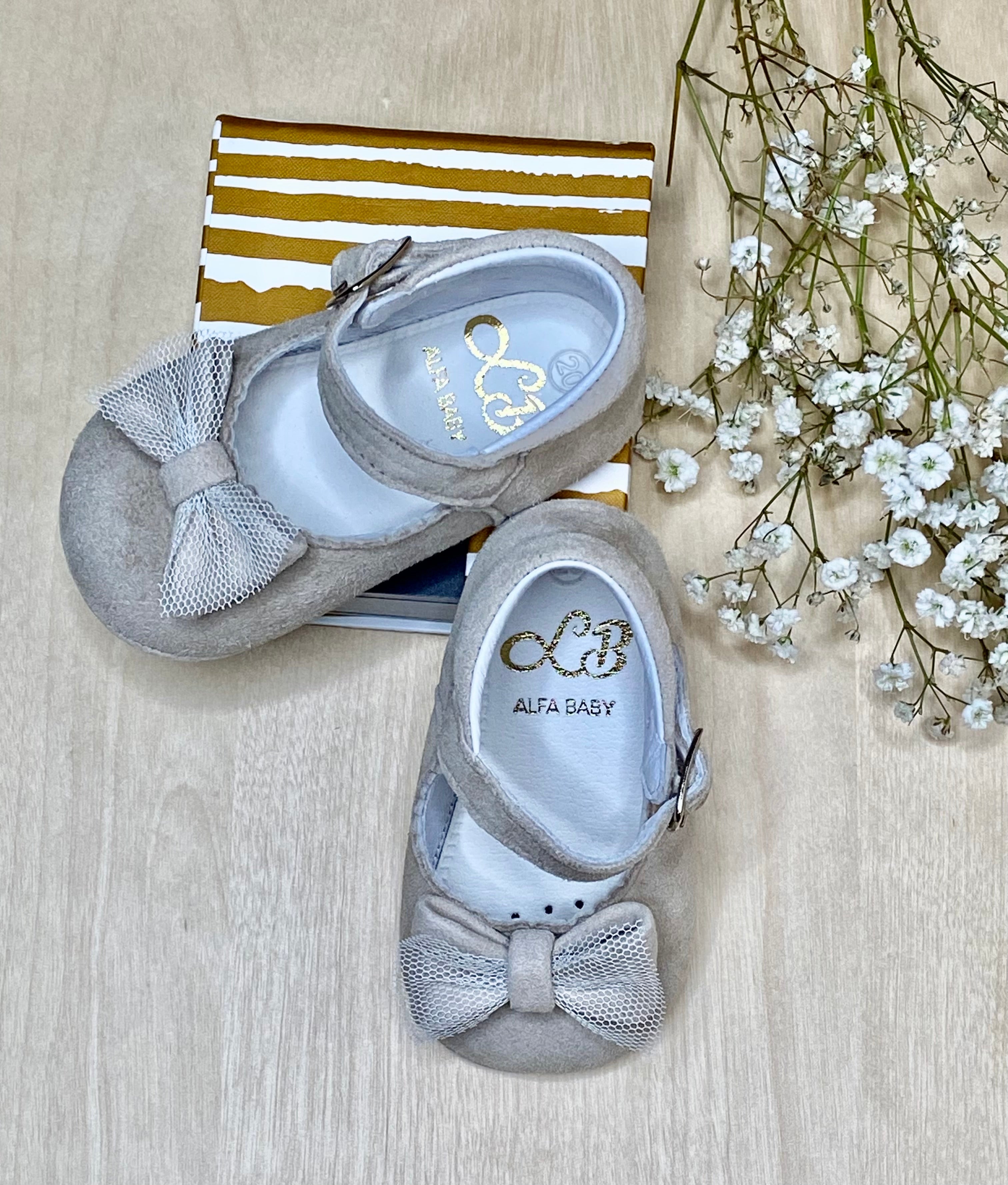 Baby Girl-Infant Shoes Beige-Tan Suede Booties