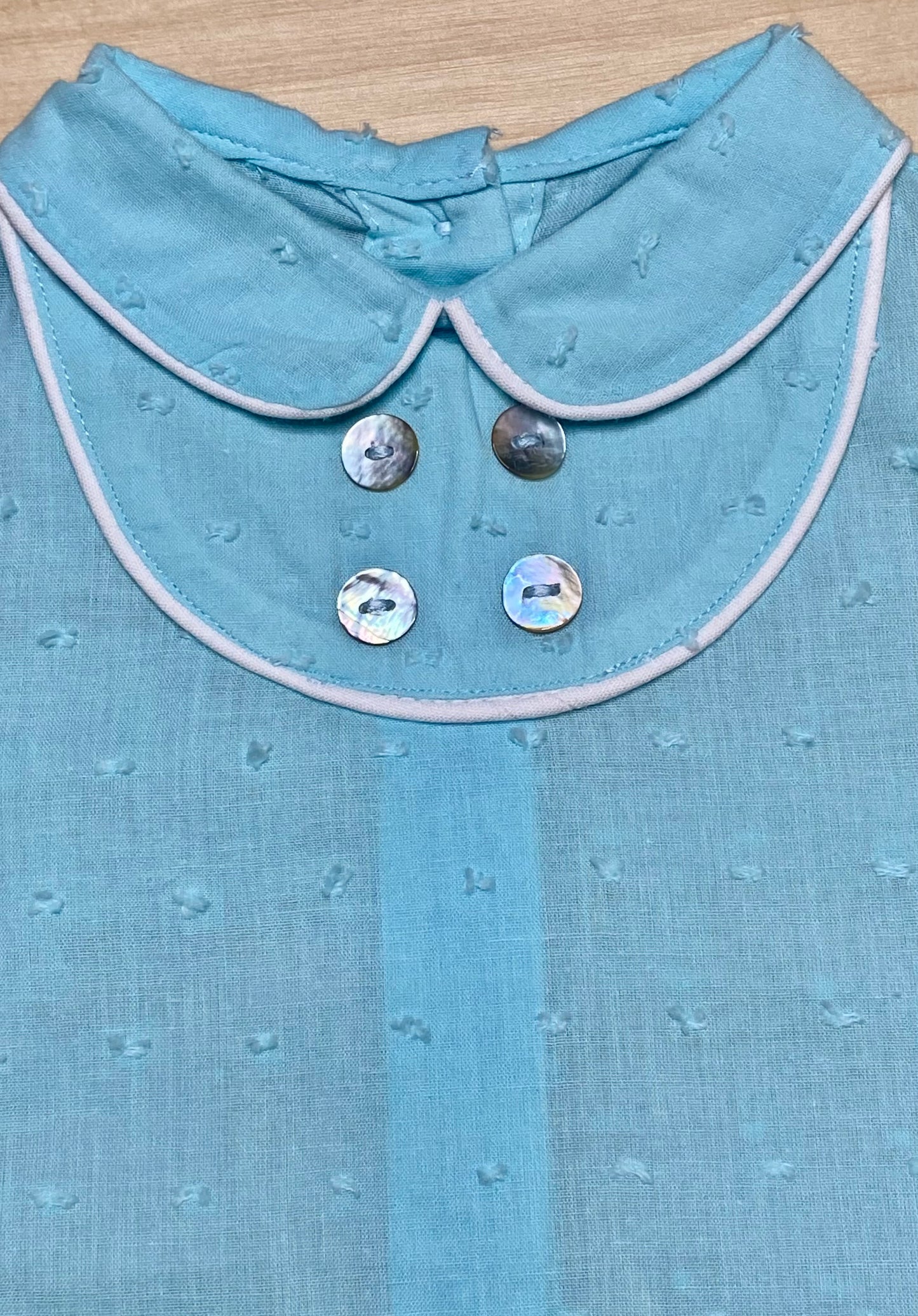 The Ciel — Baby Blue Plumeti Shirt & Bubble Shorts Set