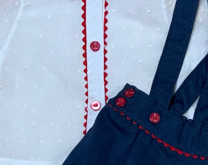 Toddler Boy July 4th Plumeti Shirt & Suspender Shorts Set — The Lincoln