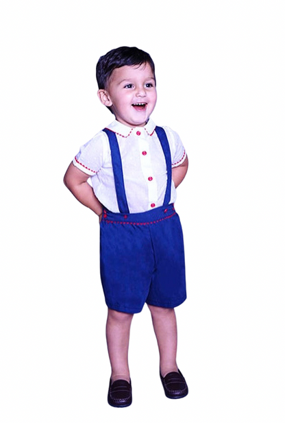 Toddler Boy July 4th Plumeti Shirt & Suspender Shorts Set — The Lincoln
