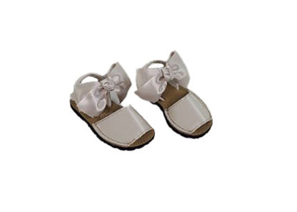 Sandy beach satin bow sandals for toddler girls - Alfa Baby Boutique