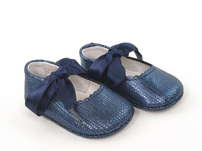 Baby Girl Royal Blue Shoes with bow