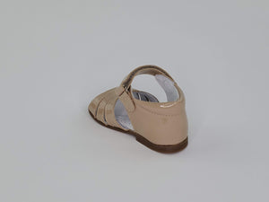 Beige Patent Leather Girl's Sandals-Girl's Shoes-Girl's Shoes Store Girls Sandals Alfa Baby Boutique 