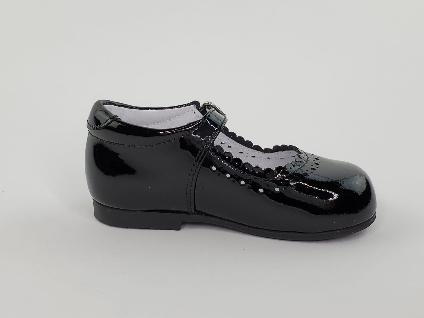 Black Patent Scalloped Girl's Mary Janes-Girl's Shoes- Girl's Shoes Store Girls Shoes Alfa Baby Boutique 