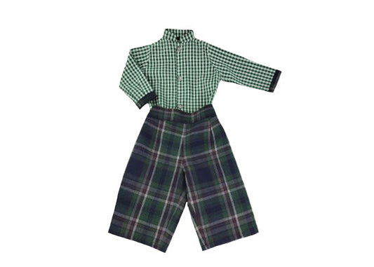 Boys Set, Long Sleeve Check and Plaid Set Shirt & Pants Set Alfa Baby Boutique 