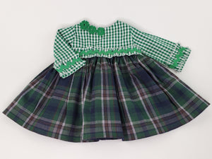 Empire Waist Long Sleeve Check and Plaid Girl's Dress & Bloomers Set-Children's Clothing Store Dress & Bloomers Set Alfa Baby Boutique 