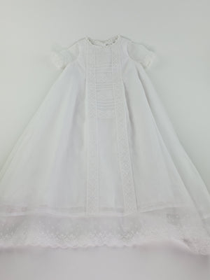 Heavenly Christening Slip Girl's Gown- Girl's Clothing-Children's Clothing Store Dress Alfa Baby Boutique 0-3 White Female
