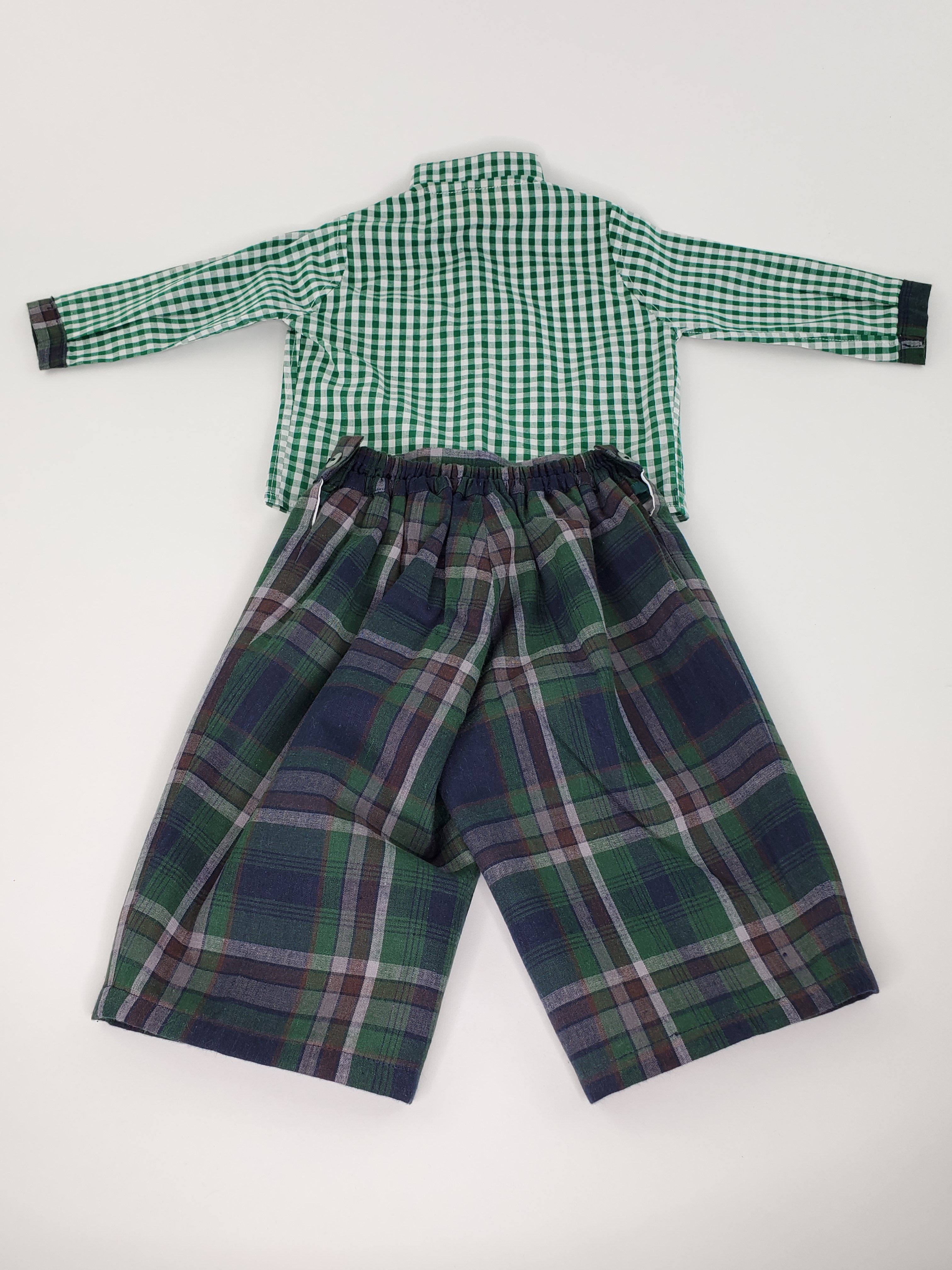 Long Sleeve Check and Plaid Set-Boy's Clothing-Boy's Clothing Store Shirt & Pants Set Alfa Baby Boutique 