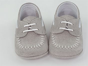 Pearl Suede and Napa White Moc Toe Pre-walker Shoes-Toddler Boy Shoes Boys Shoes Alfa Baby Boutique 