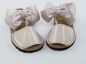 Sandy Beach Satin Bow Sandals-Toddler Girl Shoes Girls Sandals Alfa Baby Boutique 