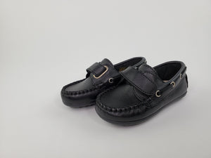 Stylish Black Napa Leather-Toddler Boy Shoes Boys Shoes Alfa Baby Boutique 