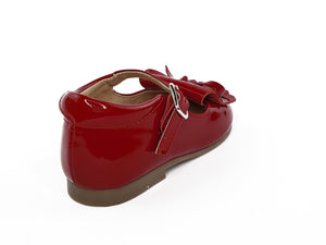Venus Red Patent Kilted Mary Janes Shoes-Toddler Girl Shoes Girls Shoes Alfa Baby Boutique -Back Side View