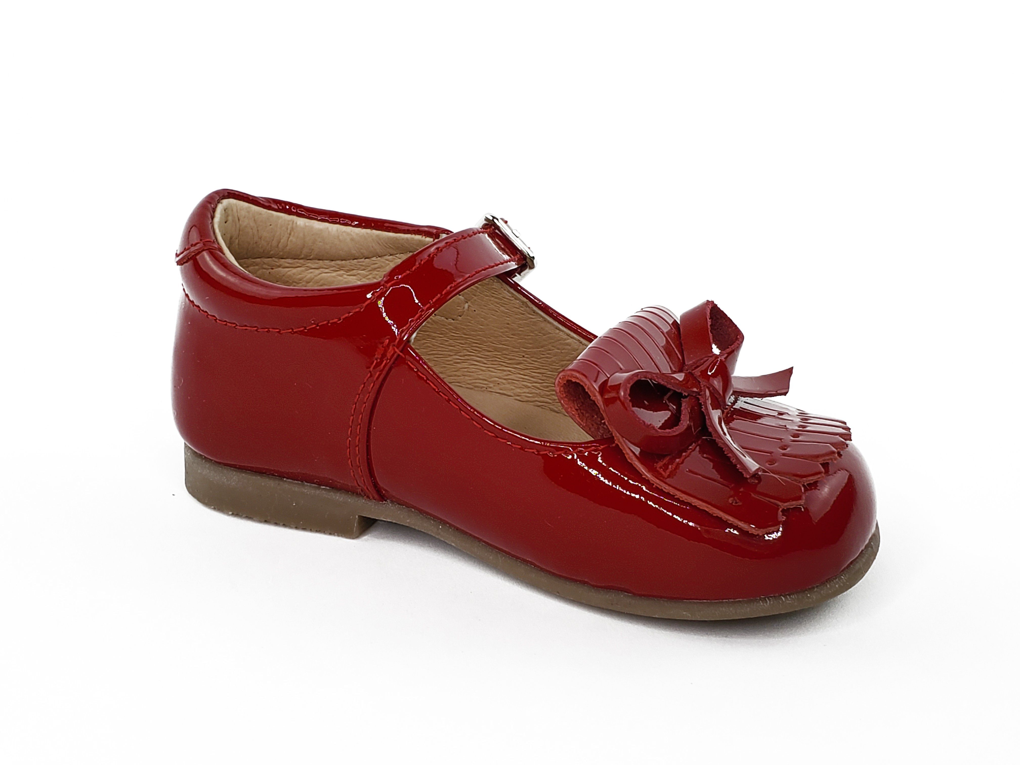 Venus Red Patent Kilted Mary Janes Shoes-Toddler Girl Shoes Girls Shoes Alfa Baby Boutique - Left Inside View