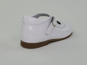 White Patent Scalloped Mary Janes Shoes-Toddler Girl Shoes Girls Shoes Alfa Baby Boutique 